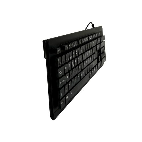 Teclado lavable TEROS TE-4065N, IPX7, USB, negro