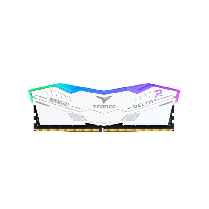 Memoria TEAMGROUP T-FORCE DELTAα RGB DDR5, 16GB DDR5-6000MHz, CL38, 1.25V, Blanco.