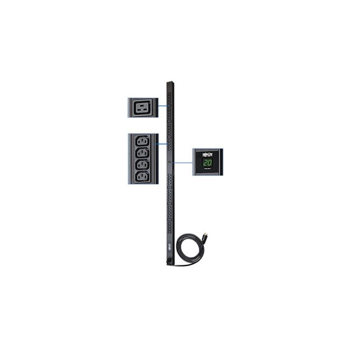 Unidad de distribución de energía Tripp-Lite PDUMV20HV, monofásico con medidor digital.