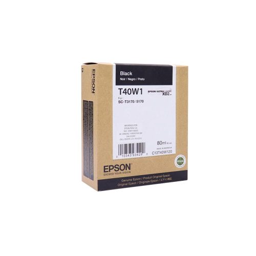 Cartucho de tinta Epson T40W120, UltraChrome XD2, contenido 80ml, color negro.