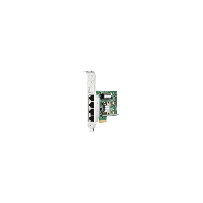 HPE Tarjeta Gigabit Ethernet - 10/100/1000Base-T - Vertical - PCI Express x4 - 4 Puerto(s) - 4 - Par trenzado