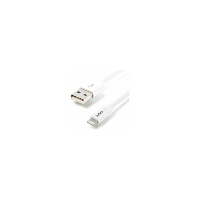 Cable 1m Lightning 8 Pin a USB A 2.0 para Apple iPod iPhone iPad - Blanco
