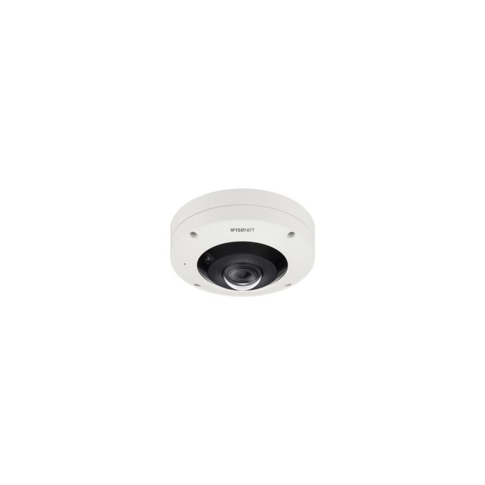 Cámara de red Wisenet XNF-9010RV 12Megapíxel Exterior HD - Color - Ojo de Pez (Wide Angle) - Blanco - 10m Infrarrojos Visión Nocturna - H.264, H.265, MJPEG - 3008 x 3008 - 1.08mm Fijo Lentes - 30fps - CMOS - Soporte de Pared - IK10 - IP66