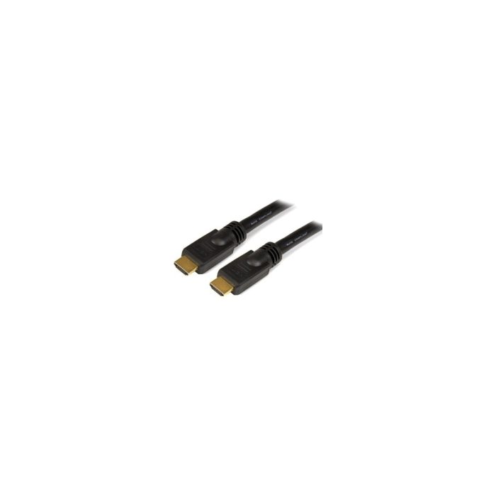 StarTech.com 6.10m HDMI Cable de vídeo - 1 Solamente - Cable for TV, Consola de juegos, Proyector, Dispositivo de audio/vídeo, Grabador de vídeo digital, Reproductor Blu-ray, HDTV, Reproductor DVD, Receptor estéreo, Base de conexión - Apantallado - Oro Conector chapado - Oro Contacto chapado - 24 AWG - Negro
