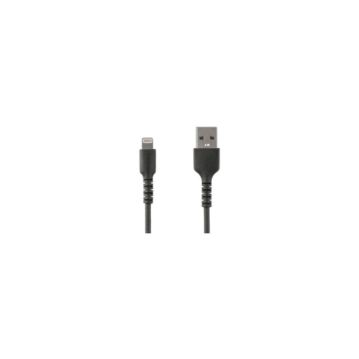 StarTech.com 2m Lightning/USB Cable de transferencia de datos - 1 Solamente - Cable for Smartphone, iPad, iPad Air, iPad mini, iPhone, Ratón Magic, Magic Trackpad, Magic Keyboard, Control remoto Siri, AirPods, Cargador - 480Mbit/s - MFI - Apantallado - Níquel Conector chapado - 22/32 AWG - Negro
