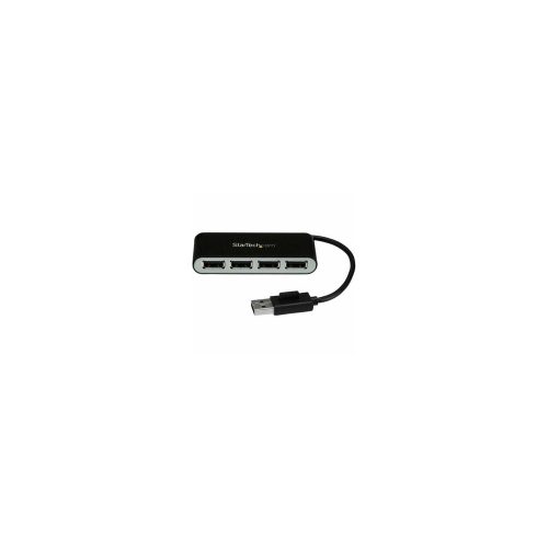 StarTech.com Concentrador USB - USB - Externo - Negro, Plata - Conforme con normas TAA - 4 Total USB Port(s) - 4 USB 2.0 Port(s) - PC, Mac, Linux