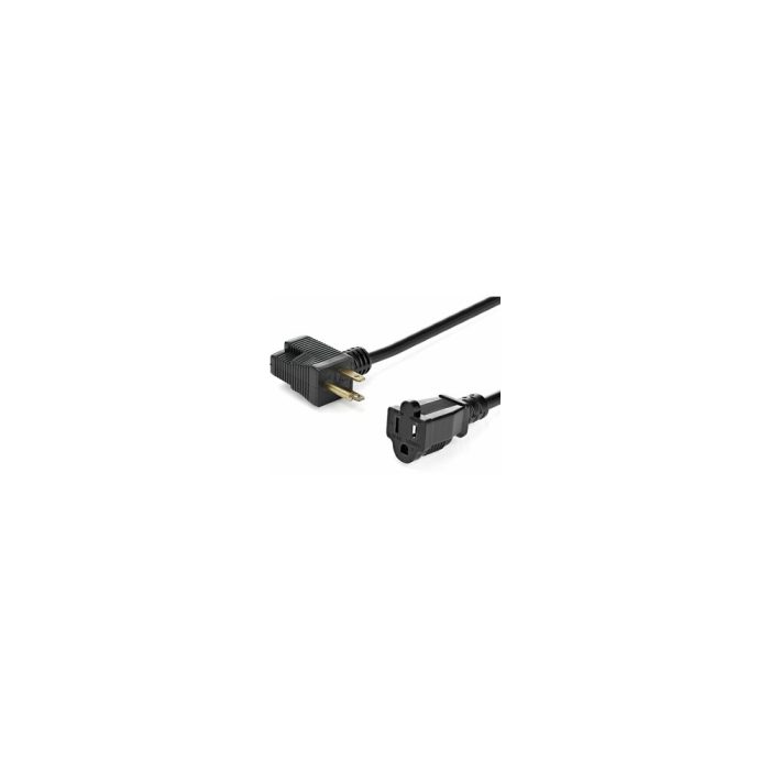 StarTech.com Cable de extensión - 30.48cm - Norte América - Para Computadora de escritorio, Monitor, Impresora, Escáner, Servidor - NEMA 5-15P / NEMA 5-15R - Negro - 1