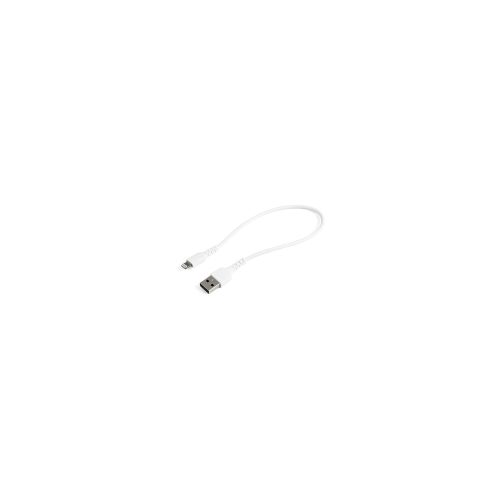 StarTech.com 30cm Lightning/USB Cable de transferencia de datos - Cable for iPhone, iPad Air, iPad mini, iPad, AirPods, Magic Trackpad, Magic Keyboard, Ratón Magic, Control remoto Siri, Dispositivo móvil - 480Mbit/s - MFI - Apantallado - Níquel Conector chapado - Blanco