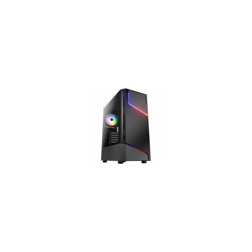 COUGAR CGR-5CC6G-RGB Gabinete para computadora gamer - Mini ATX, Micro ATX, ATX Placa base admitida - Media Torre - Negro - 6 x Ventilador(es) admitido - 2 x Compartimiento interno 3.5" - 3 x Compartimiento interno 2.5" - 7 x Ranura(s) - 2 x USB(s) - 1 xEntrada audio - Refrigeración por Ventilador/Líquido