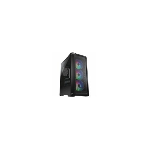 COUGAR CGR-5CC5B-MESH-RGB Gabinete para computadora gamer - Mini ITX, Micro ATX, ATX Placa base admitida - Media Torre - Vidrio templado, Acero - Negro - 6 x Ventilador(es) admitido - 2 x Compartimiento interno 3.5" - 3 x Compartimiento interno 2.5" - 7 x Ranura(s) - 1 xEntrada audio - 1 xSalida audio - Refrigeración por Ventilador/Líquido