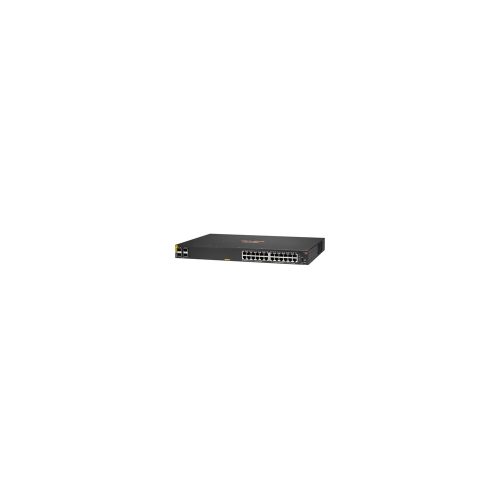 HPE CX 6000 24 Puertos Gestionable Conmutador Ethernet - Gigabit Ethernet - 10/100/1000Base-T, 1000Base-X - 3 Capa compatible - Modular - 2 Ranuras SFP - 32.70W Power Consumption - 370W Rendimiento PoE - Par trenzado, Fibra Óptica - PoE Ports - 1U - Montable en bastidor, Montaje en armario, Montaje en superficie, Montaje en pared - Toda la vida útil Garantía limitada