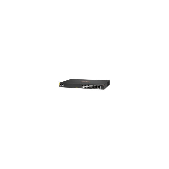 HPE CX 6000 24 Puertos Gestionable Conmutador Ethernet - Gigabit Ethernet - 10/100/1000Base-T, 1000Base-X - 3 Capa compatible - Modular - 2 Ranuras SFP - 32.70W Power Consumption - 370W Rendimiento PoE - Par trenzado, Fibra Óptica - PoE Ports - 1U - Montable en bastidor, Montaje en armario, Montaje en superficie, Montaje en pared - Toda la vida útil Garantía limitada