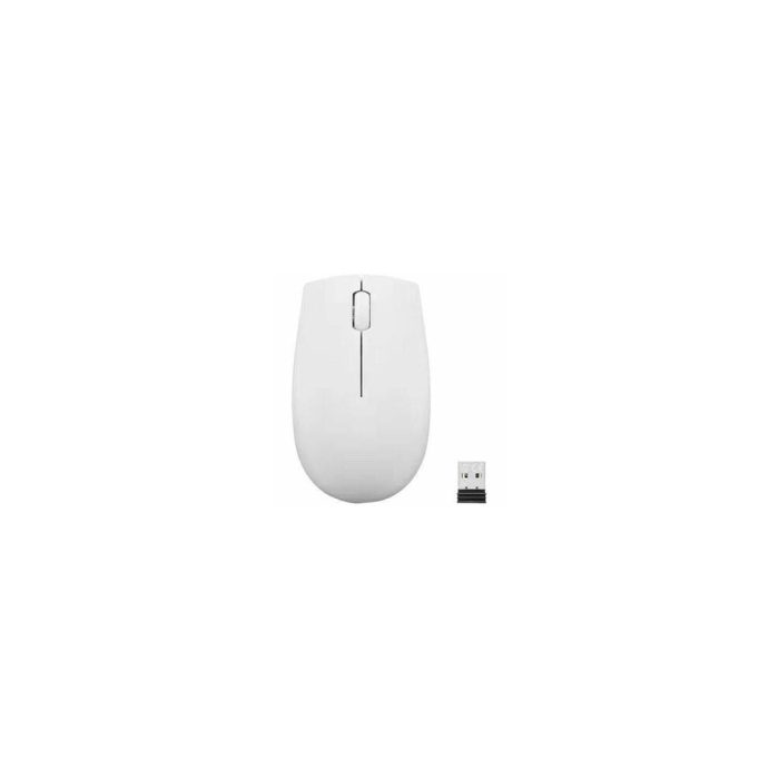 Lenovo 300 Mouse - Radiofrecuencia - USB Tipo A - Óptico - 3 Botón(es) - Gris numbe - Inalámbrico - 2.40GHz - 1000 dpi - Rueda de desplazamiento - Simétrico - 1 x AA Battery Supported - 1Año(s) Duración de pilas