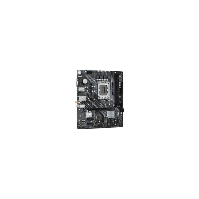 Placa Base de computador de escritorio ASRock H610M/ac - Intel H610 Conjunto de Circuitos Integrados - Socket LGA-1700 - Micro ATX - Núcleo Processor Supported - 64GB DDR4 SDRAM Maximum RAM - DIMM, UDIMM - 2 x Memory Slots - Gigabit Ethernet - IEEE 802.11a/b/g/n/ac - HDMI - DisplayPort