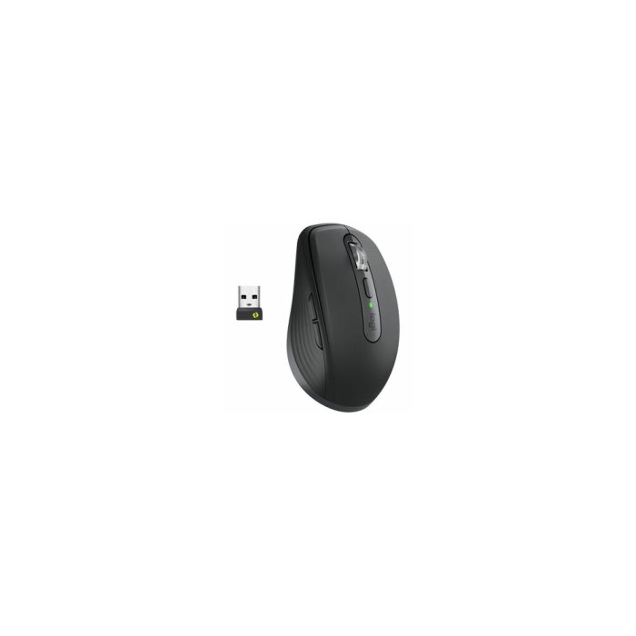 Logitech MX Anywhere 3S Mouse - Bluetooth - USB Tipo A - Darkfield - 6 Botón(es) - Grafito - Inalámbrico - 8000 dpi - Rueda de desplazamiento