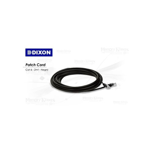 CABLE RED PATCH CORD DIXON 2mt cat-6 Negro