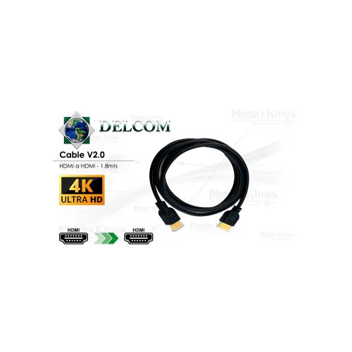 CABLE HDMI a HDMI 1.8mts DELCOM UHD 4K|2K
