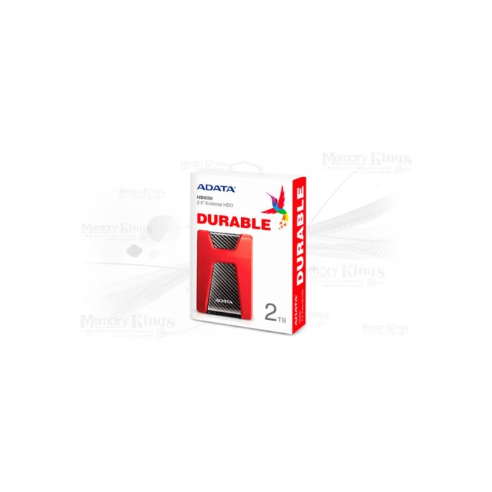 DISCO DURO USB 2TB ADATA HD650 RED