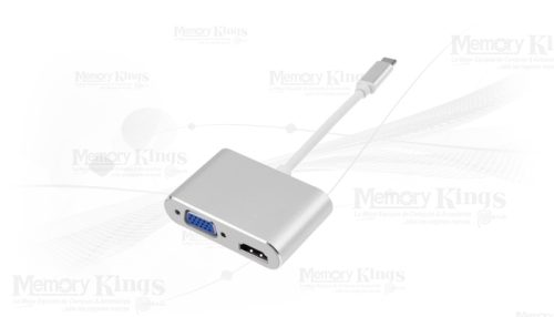 ADAPTADOR USB-C a HDMI|VGA 4K DELCOM