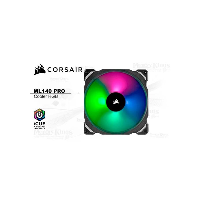 COOLER CASE 140MM CORSAIR ML140 RGB PRO BLACK