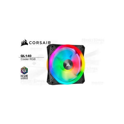 COOLER CASE 140MM CORSAIR QL140 RGB BLACK