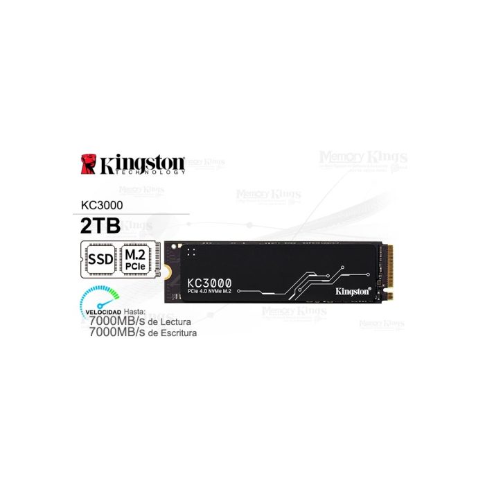 Unidad en estado solido Kingston KC3000, 2048GB, M.2 2280 PCIe Gen 4.0 NVMe