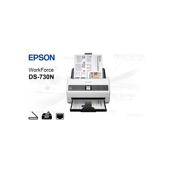SCANNER EPSON DS-730N 40ppm Duplex ADF USB|RED