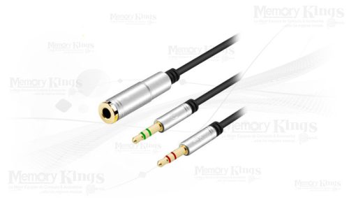 CABLE DE AUDIO SPLITER 2PLUG a 1JACK DELCOM STEREO