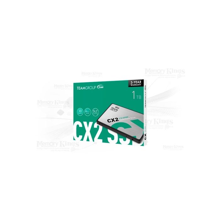 Unidad de estado solido Teamgroup CX2, 1TB, SATA 6.0 Gb/s, 2.5", ECC, DC +5V