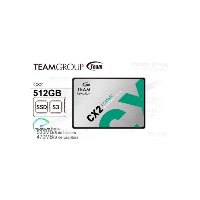 UNIDAD SSD 2.5 SATA 512GB TEAMGROUP CX2