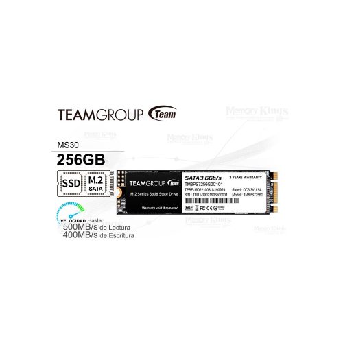 UNIDAD SSD M.2 SATA 256GB TEAMGROUP MS30