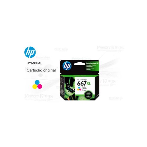 Cartucho de Tinta HP 667XL Tricolor Original 330pa