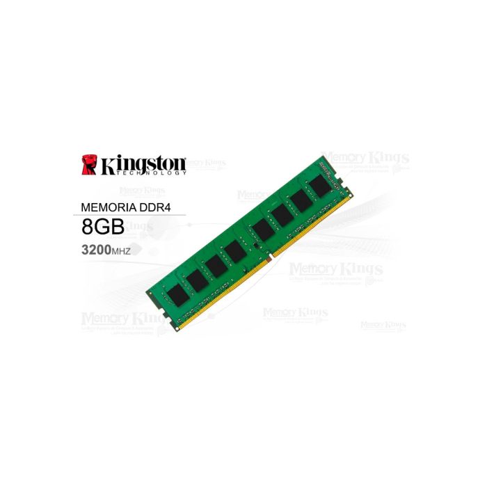 Memoria Kingston 8GB DDR4-3200 MHz, PC4-25600, CL22, 1.2V, 288-Pin, Non-ECC