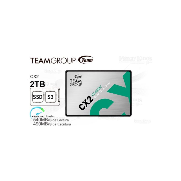 UNIDAD SSD 2.5 SATA 2TB TEAMGROUP CX2
