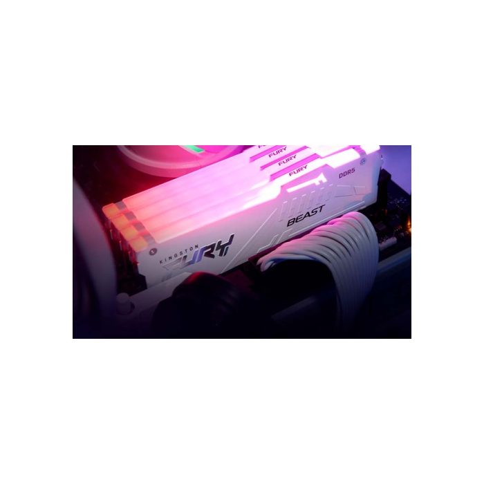 MEMORIA DDR5 16GB 5200 CL40 FURY BEAST RGB WHITE