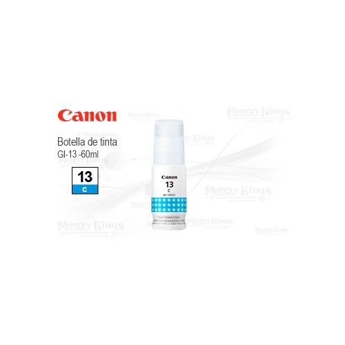 Botella de TINTA CANON GI-13 Cyan 60ml.