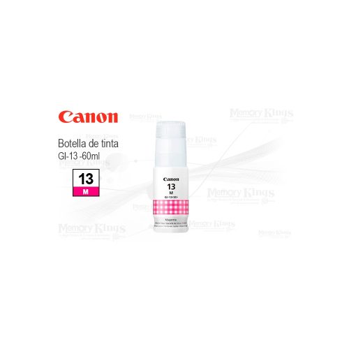 Botella de TINTA CANON GI-13 Magenta 60ml.
