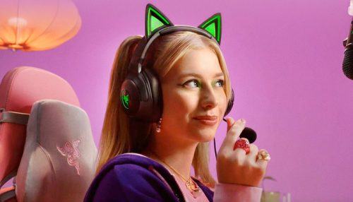 AURICULAR Gaming RAZER KRAKEN KITTY V2 CHROMA USB BLACK