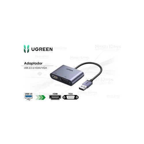 ADAPTADOR USB3.0 a HDMi|VGA UGREEN CM449
