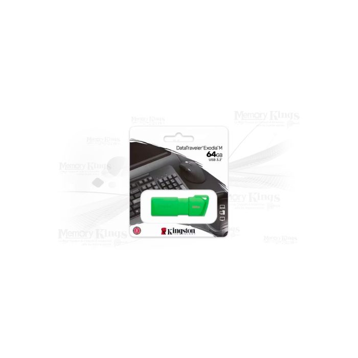MEMORIA USB 64GB KINGSTON EXODIA M GREEN NEON
