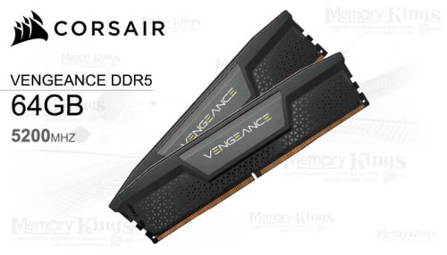 MEMORIA DDR5 64GB 5200 CL40 CORSAIR VENGEANCE BLACK (2x32GB) AMD EXPO