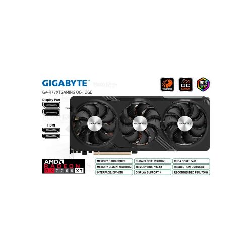 RADEON RX 7700 XT 12GB 192 bit GIGABYTE GAMING OC