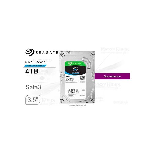 Disco duro Seagate SkyHawk, ST4000VX016, 4TB, SATA 6Gb/s, 256MB Cache, 3.5"