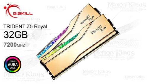 MEMORIA DDR5 32GB 7200 CL34 G.SKILL TRIDENT Z5 ROYAL (2x16GB) GOLD