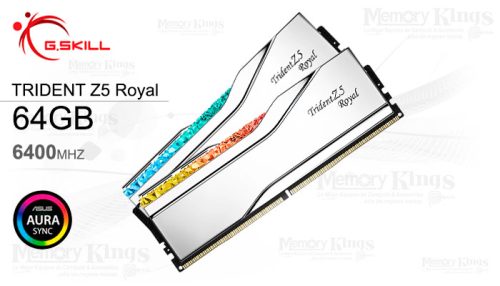 MEMORIA DDR5 64GB 6400 CL32 G.SKILL TRIDENT Z5 ROYAL (2x32GB) SILVER