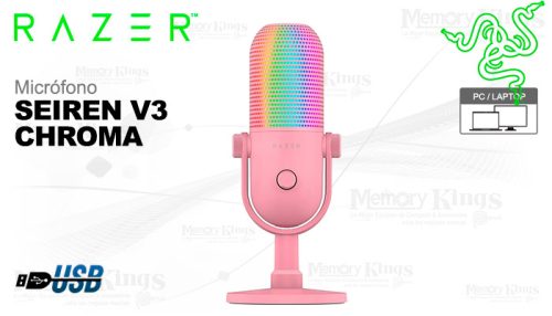 MICROFONO RAZER SEIREN V3 CHROMA QUARTZ PINK