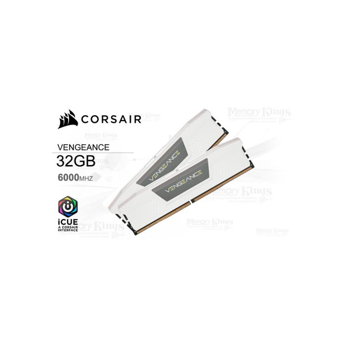 MEMORIA DDR5 32GB 6000 CL36 CORSAIR VENGEANCE WHITE (2x16GB)