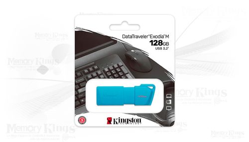 MEMORIA USB 128GB KINGSTON EXODIA M BLUE NEON