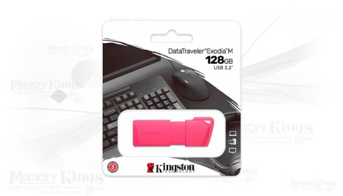 MEMORIA USB 128GB KINGSTON EXODIA M ROSA NEON