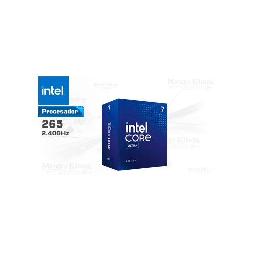 Procesador INTEL Core Ultra 7 265 2.40|5.30GHZ 30MB 1851, graficos Intel, incluye Fan-Cooler.